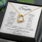 Forever hear love necklace- To my daughter from mom