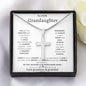 To my granddaughter- from grandad and grandma cross necklace