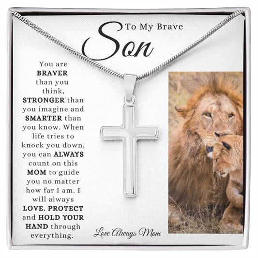 Cross Necklace- to my son from mom