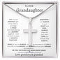 To my granddaughter- from grandad and grandma cross necklace