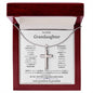 To my granddaughter- from grandad and grandma cross necklace